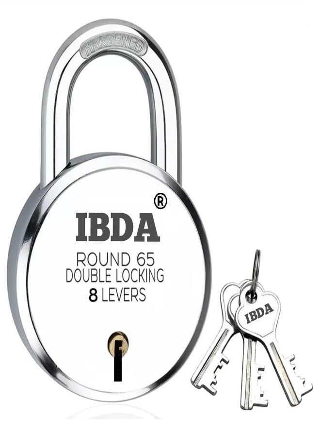 IBDA 3 Lock with Same Key | Double Locking | Steel Body | Common Key Padlock | Lock for Home, Shutter, gate, Door, kadi, Channel, Chain, Shop, Outdoor, Indoor | Same Key Lock Set of 3 with 3 Keys | - Image 3